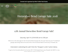 Tablet Screenshot of horseshoebendgaragesale.com